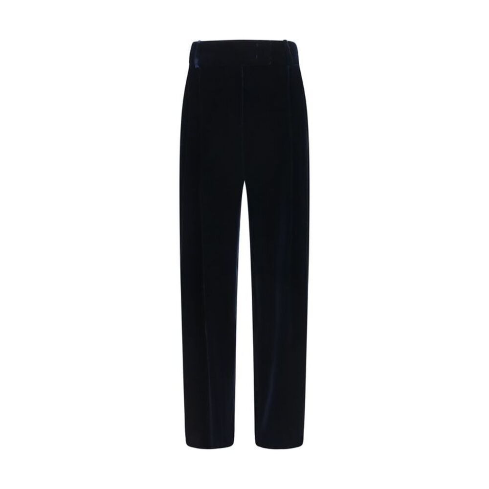 Giorgio Armani Blue Viscose Casual Women's Pants